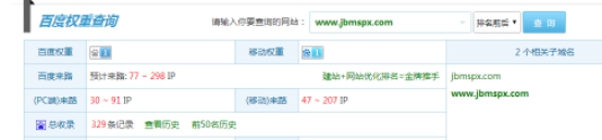 網(wǎng)站權(quán)重展示